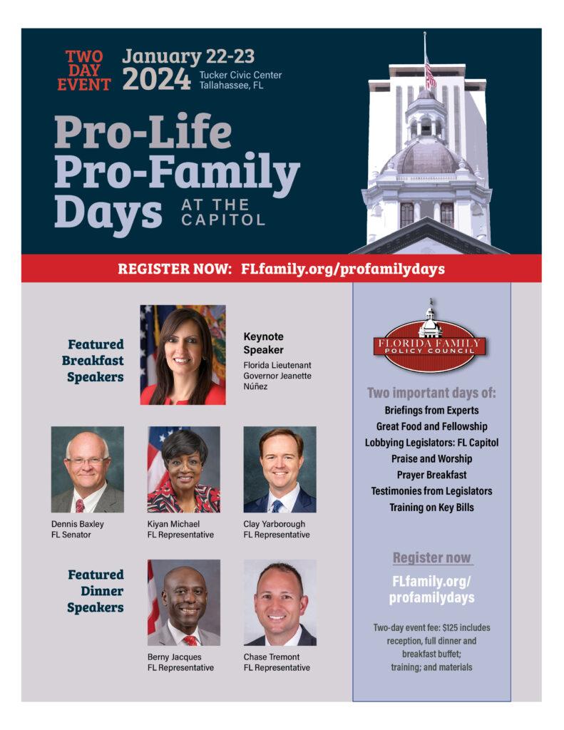 2024 Pro-Family Days flier updated