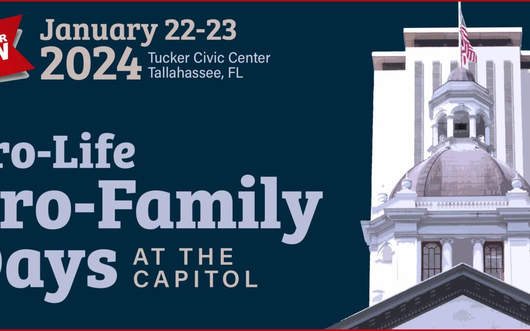 Register Now for Pro-Life, Pro-Family Days 2024
